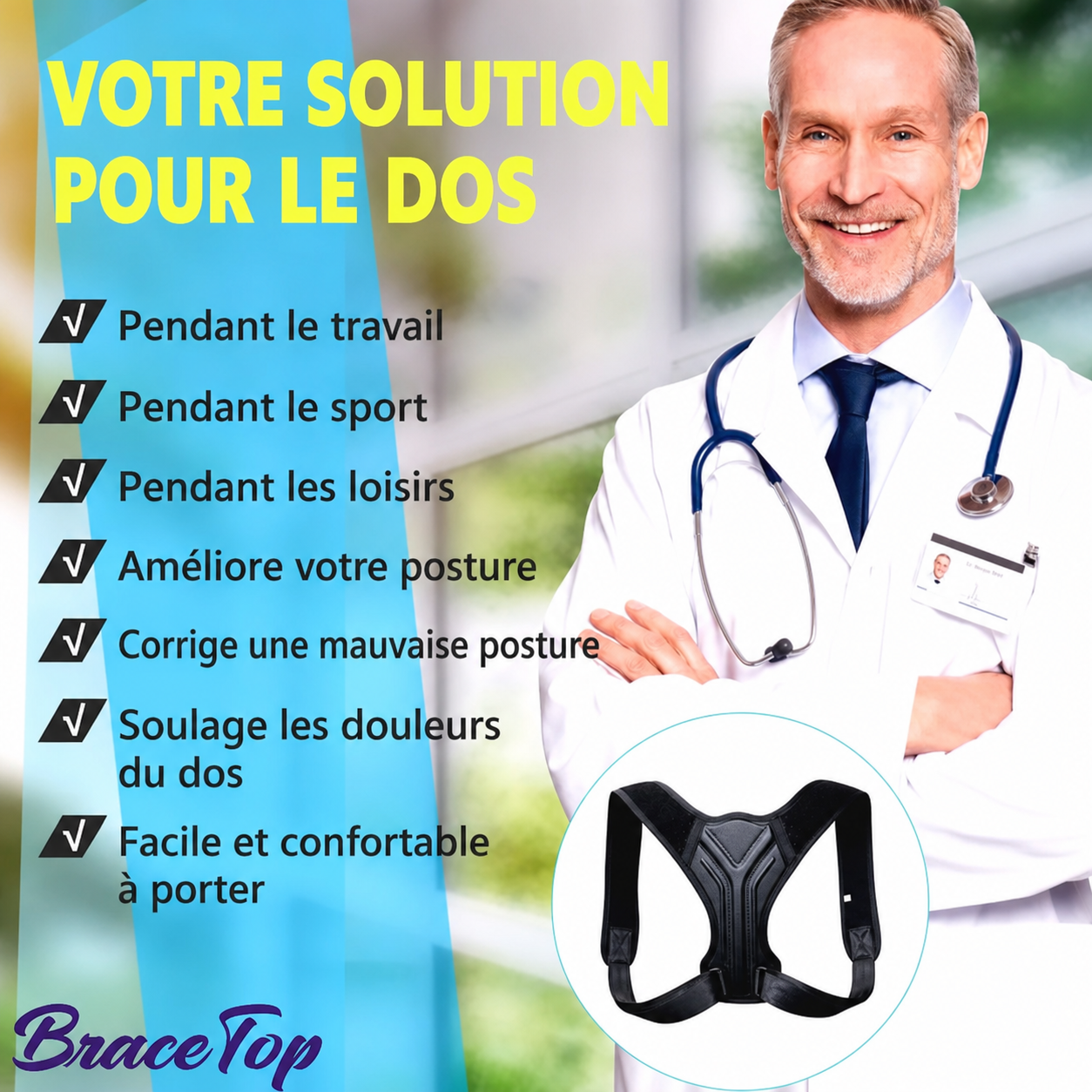 Correcteur de posture ajustable